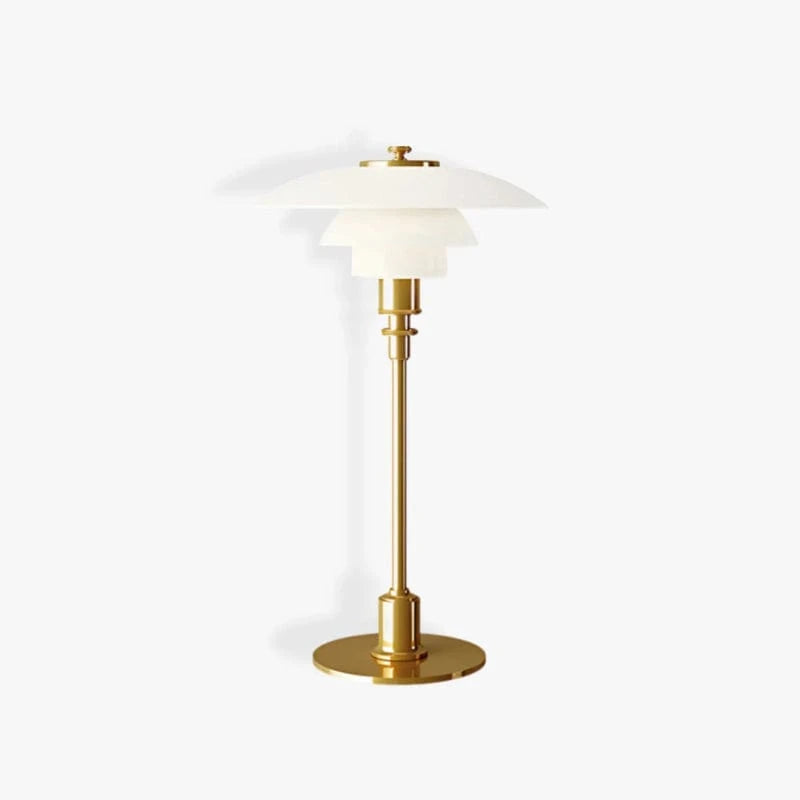 Danish Design PH Glas Bordlampe - Lagdelt Lampeskærm - LED - E27 Pære Table Lamp Danmarkmode.dk