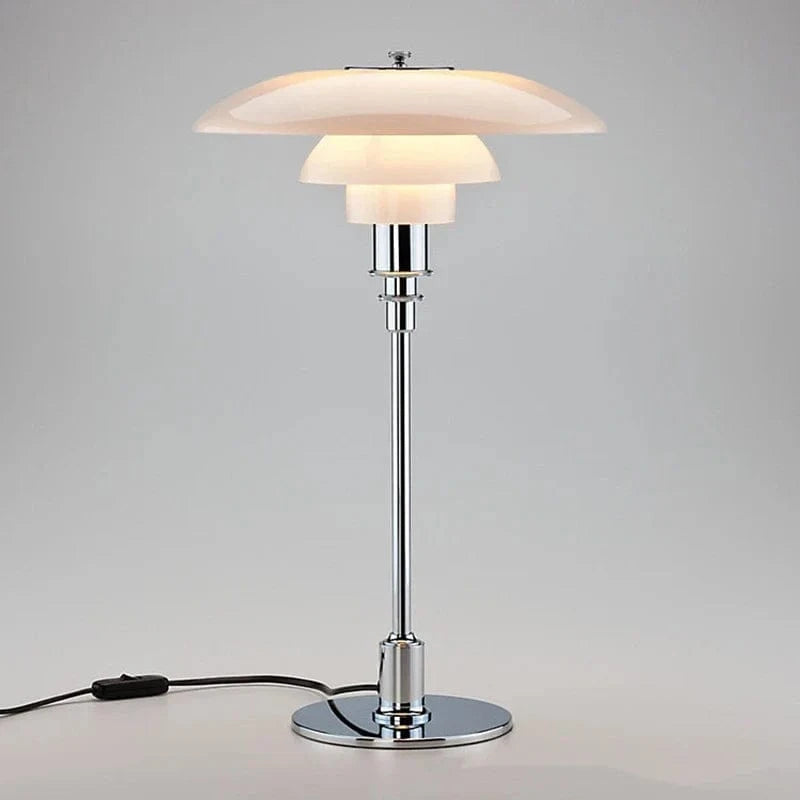 Danish Design PH Glas Bordlampe - Lagdelt Lampeskærm - LED - E27 Pære Table Lamp Danmarkmode.dk