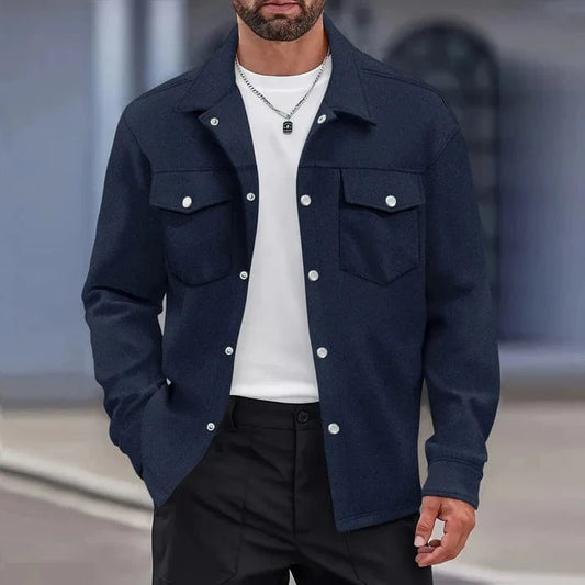 Dobbeltlomme Skjortejakke til Mænd - Shacket - Letvægts - Arbejdsjakke Jackets Danmarkmode.dk