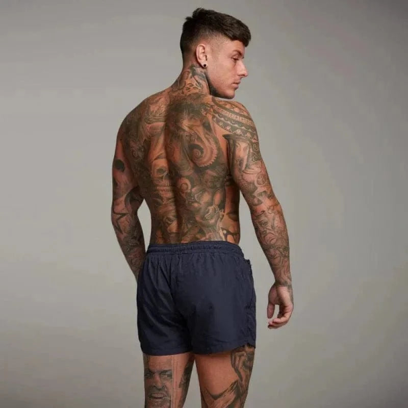 Eckbert Mænds Korte Badeshorts - Aqua, Hurtig Tørring, Polyester, Med Lomme, Komfortabel, Casual Sommerstil Swim shorts Danmarkmode.dk