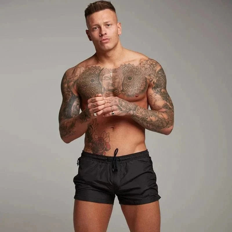 Eckbert Mænds Korte Badeshorts - Aqua, Hurtig Tørring, Polyester, Med Lomme, Komfortabel, Casual Sommerstil Swim shorts Danmarkmode.dk