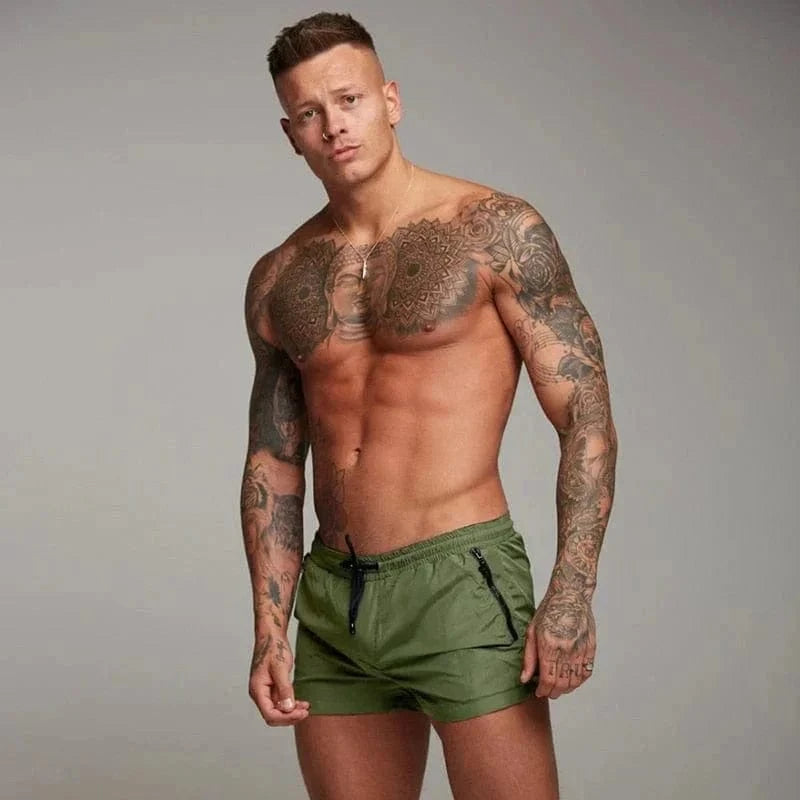 Eckbert Mænds Korte Badeshorts - Aqua, Hurtig Tørring, Polyester, Med Lomme, Komfortabel, Casual Sommerstil Swim shorts Danmarkmode.dk