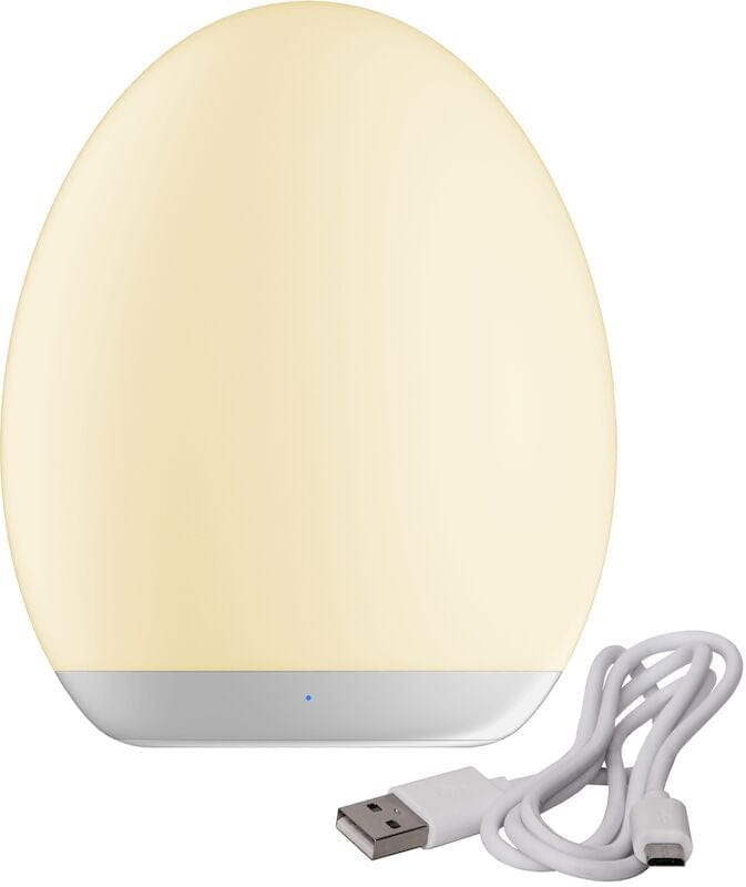 Egg RGBW Bordlampe - Natlys - Led Lampe - Touch Lampe - Dæmpbar - Genopladeligt Batteri dan gan Danmarkmode.dk