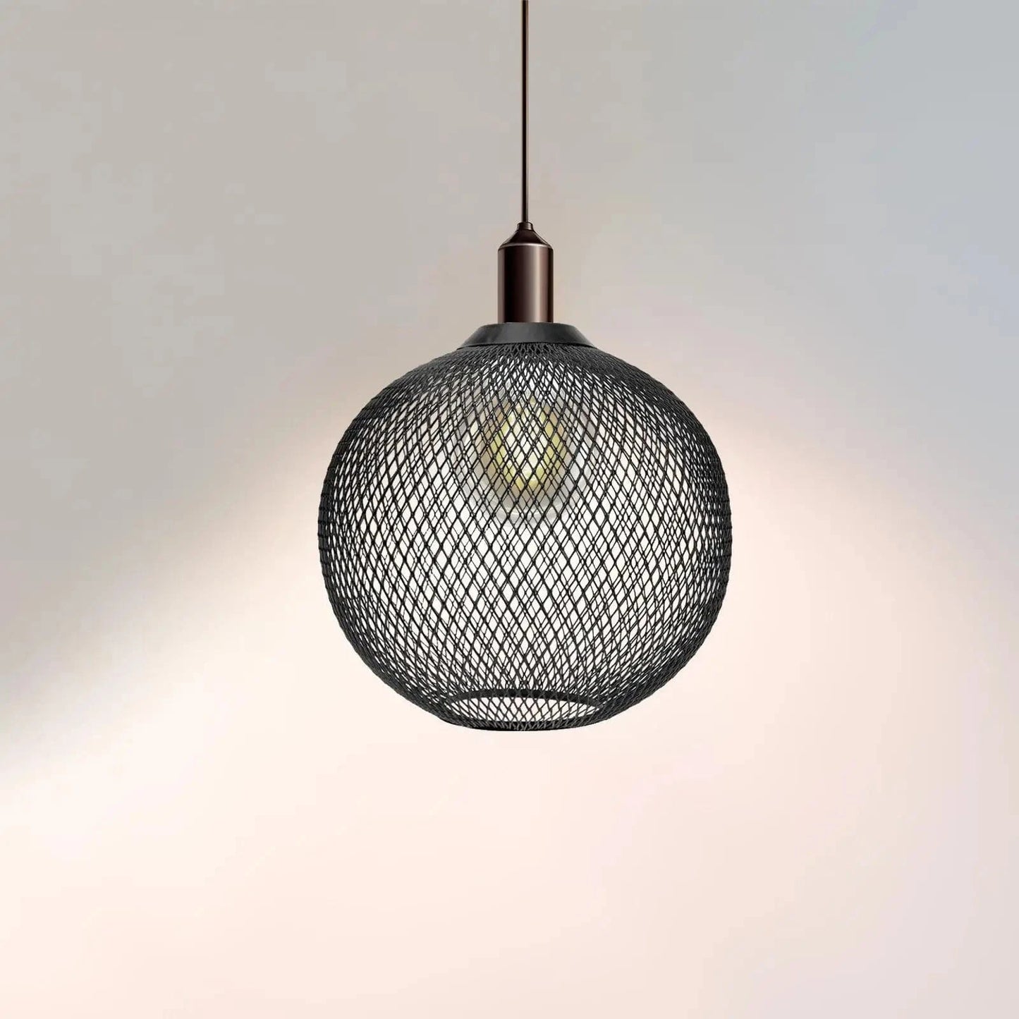 EleganceShade – Hængende lampeskærm – Rund – Sort/Guld – 14×12 cm Home Decor Danmarkmode