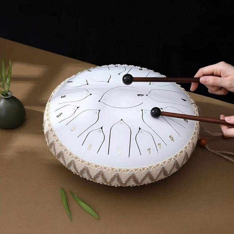 Elegant hængetromle - Musikinstrumenter i Metal - Beroligende Toner Hand Drums Danmarkmode.dk
