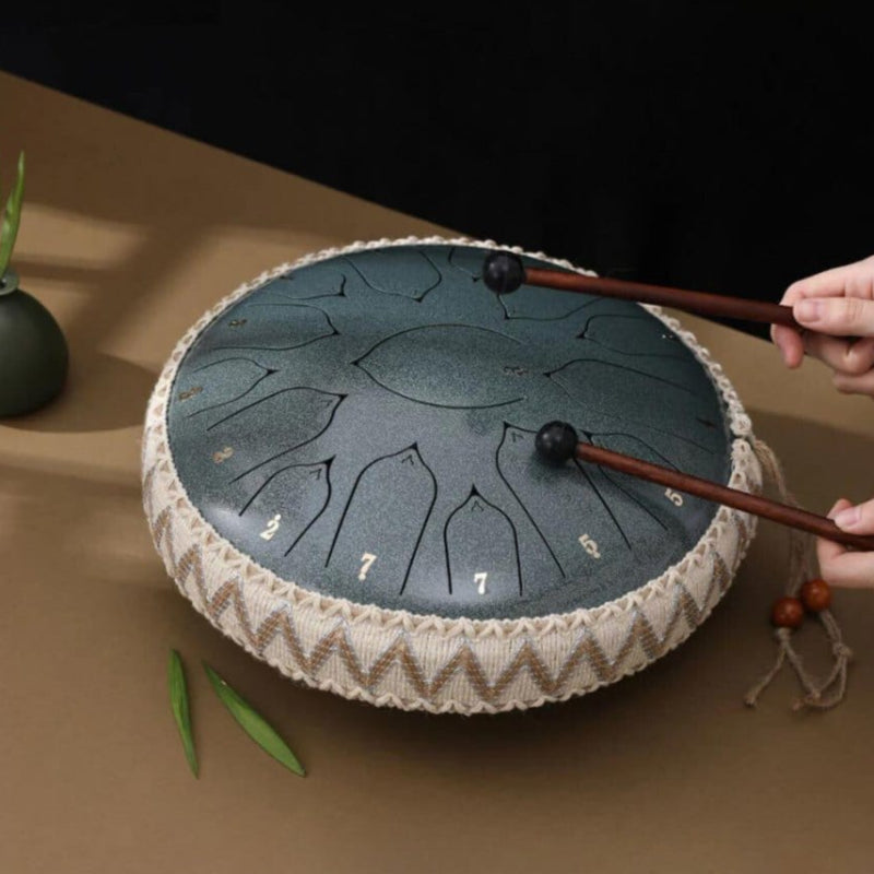 Elegant hængetromle - Musikinstrumenter i Metal - Beroligende Toner Hand Drums Danmarkmode.dk
