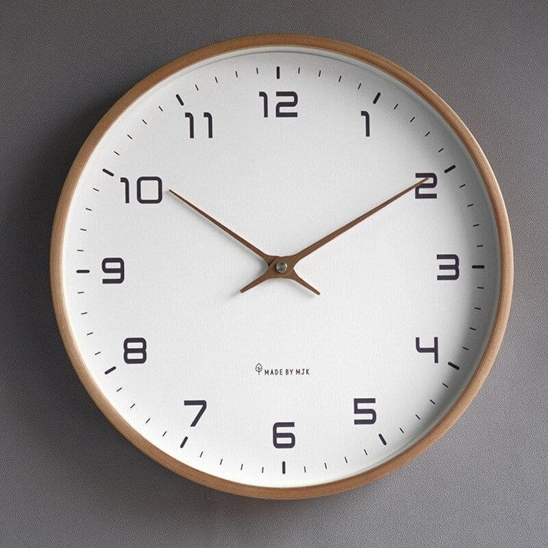 Elegant Træ Vægur til Moderne Indretning, Minimalistisk Design, Håndlavet, Unisex Wall Clock Danmarkmode.dk