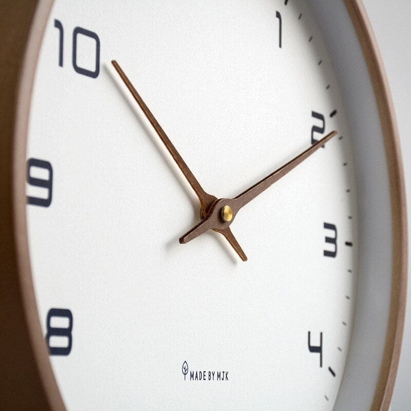 Elegant Træ Vægur til Moderne Indretning, Minimalistisk Design, Håndlavet, Unisex Wall Clock Danmarkmode.dk