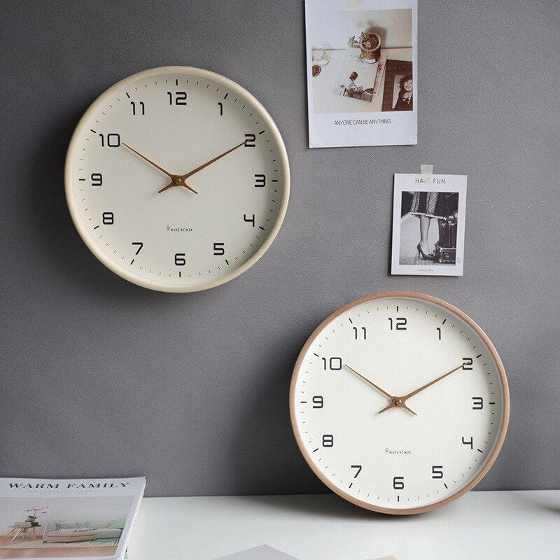 Elegant Træ Vægur til Moderne Indretning, Minimalistisk Design, Håndlavet, Unisex Wall Clock Danmarkmode.dk