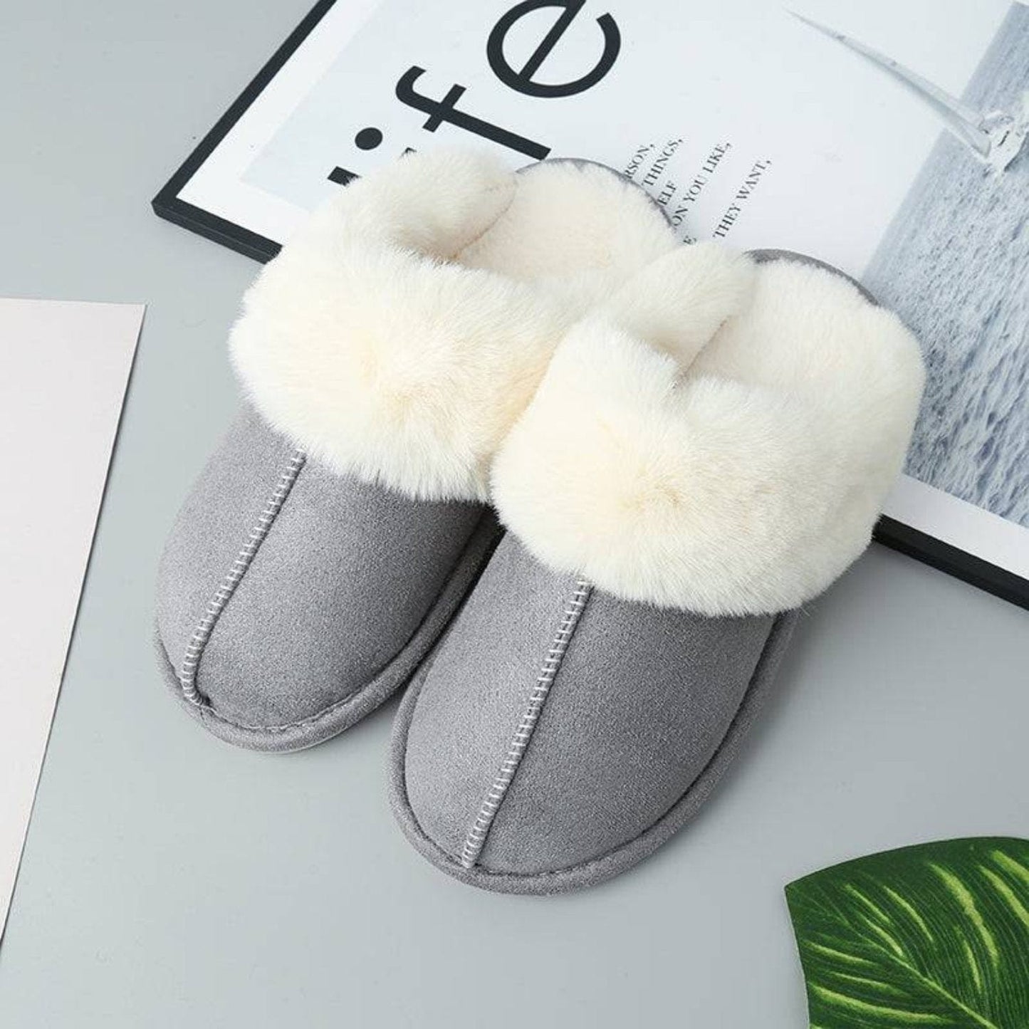 Elegante Tøfler | Stilfuld Casual Footwear | Kvalitetsmateriale | Dame Tøfler i Blå Slippers Danmarkmode.dk