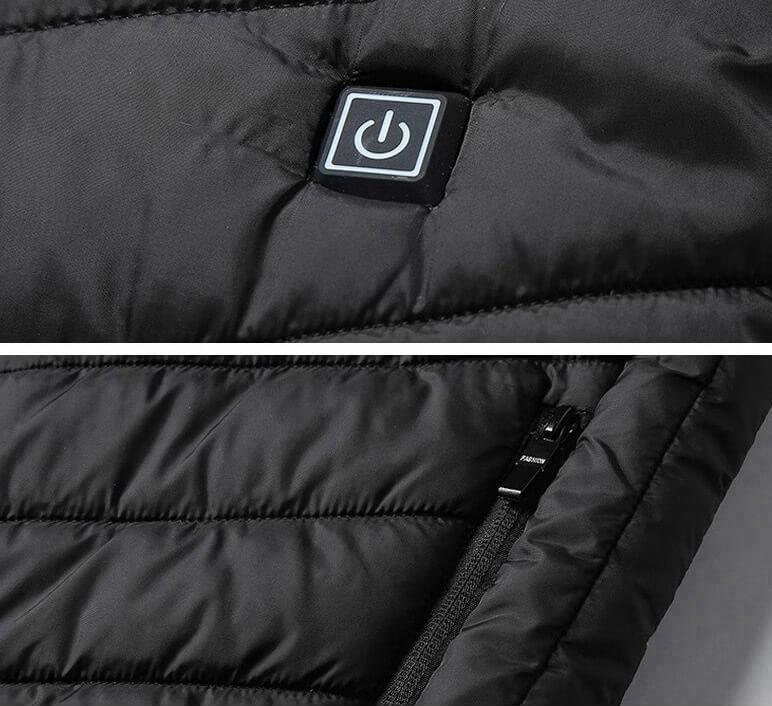 Elektrisk Quiltet Jakke - Dame & Herre Varmevest - Termojakke Coats & Jackets Danmarkmode.dk