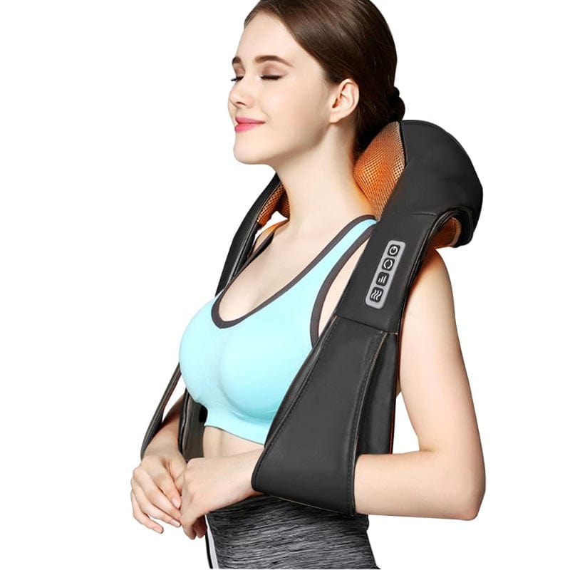 Elektrisk Shiatsu Nakke Massageapparat - Læder - U-Form - Opvarmet Electric Massagers Danmarkmode.dk