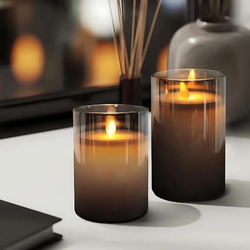 Elektriske Stearinlys | 3 Justerbare LED Lys | Hvit, Dekorativ, Batteridrevet | Sikker for Barn og Dyr Flameless Candles Danmarkmode.dk