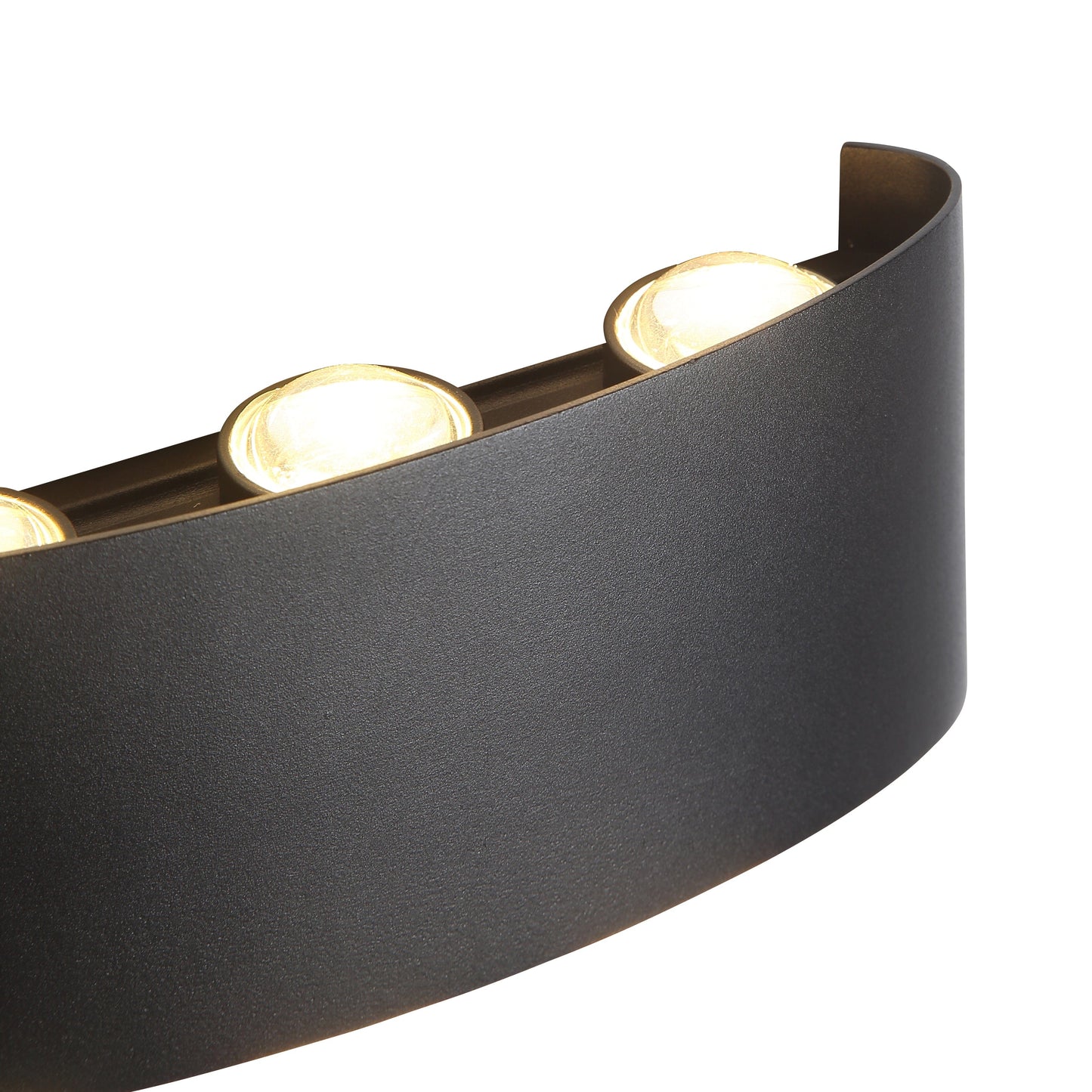 Energieffektiv Sort Væglampe - Inden- Og Udendørs Belysning - 6W - 17CM - 3000K Wall Lamp Danmarkmode.dk
