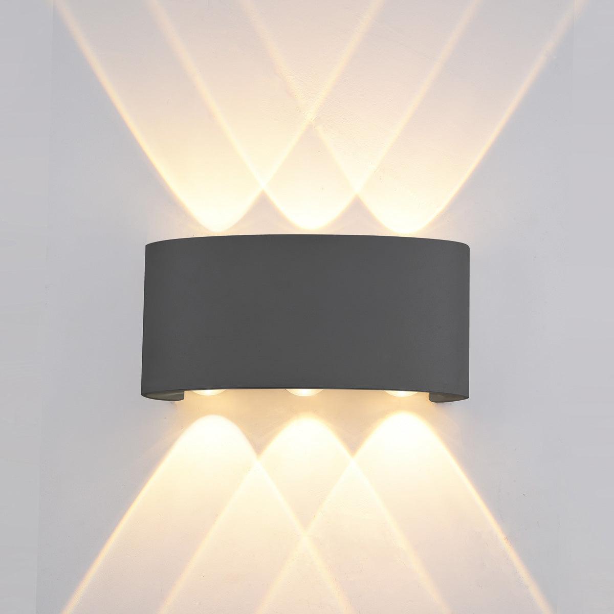 Energieffektiv Sort Væglampe - Inden- Og Udendørs Belysning - 6W - 17CM - 3000K Wall Lamp Danmarkmode.dk