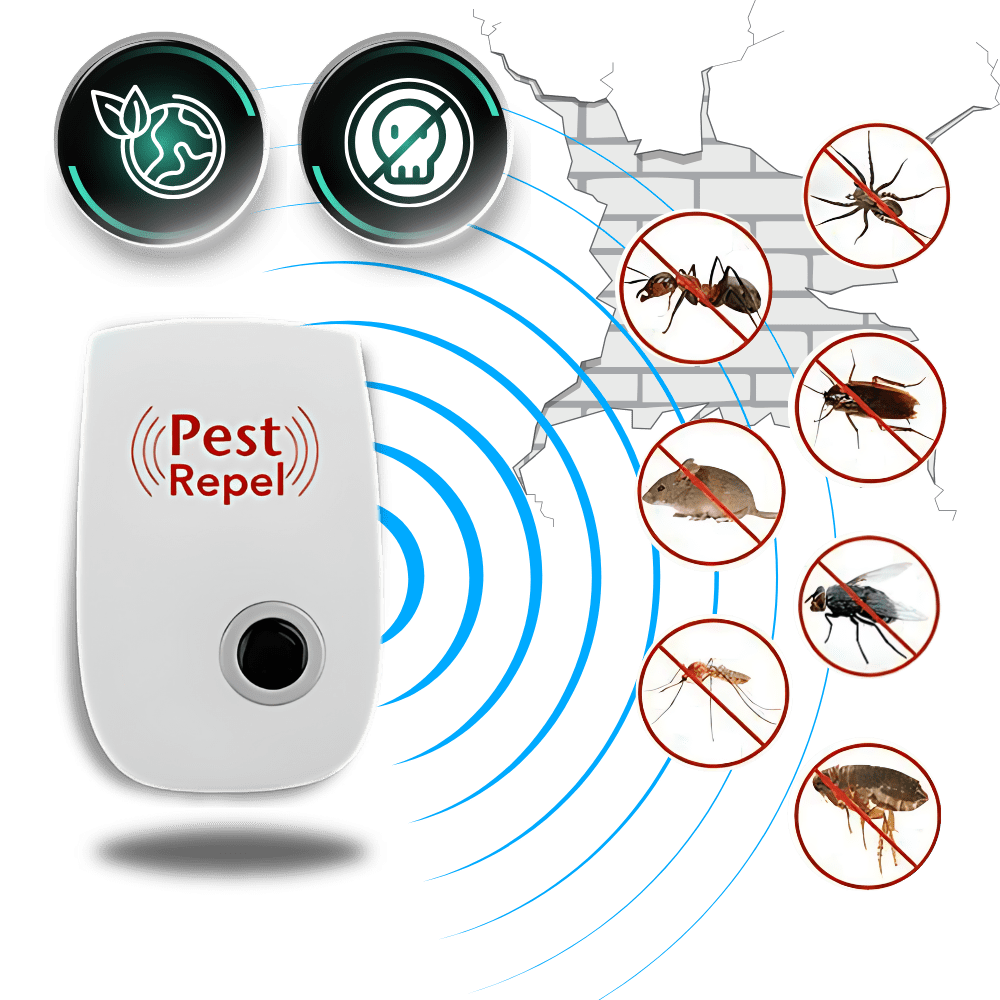 Energieffektiv ultrasonisk skadedyr frastøder - miljørigtig, stilren design, hjemme- og kontorbrug, skadedyrsbeskyttelse Insect Repellents Danmarkmode.dk