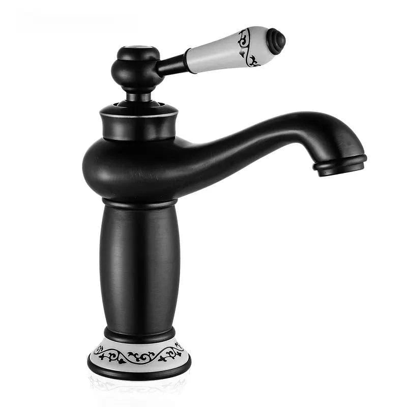 Enkelt Greb Vandhane Badeværelse - Håndvaskarmatur - Keramik - Antik Bathroom Sink Faucets Danmarkmode.dk