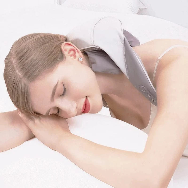 Ergonomisk Elektrisk Nakkemassage Apparat - Bærbar - Automatisk - PU Læder Electric Massagers Danmarkmode.dk