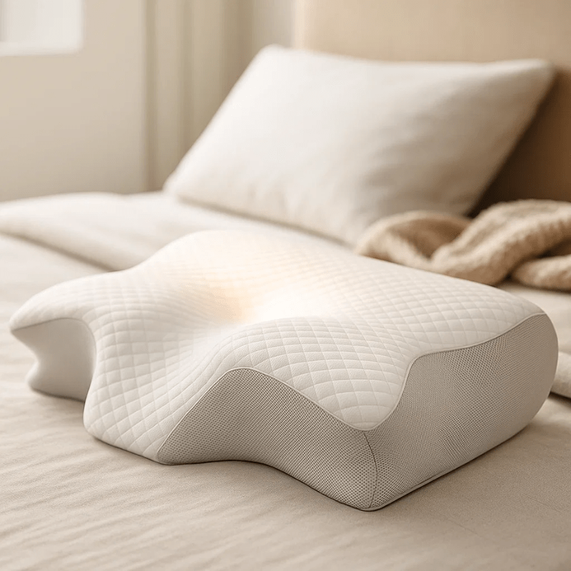 Ergonomisk Pude I Memory Foam – 2-i-1 Design – Mod Nakkesmerter & Bedre Søvn Pillows Danmarkmode