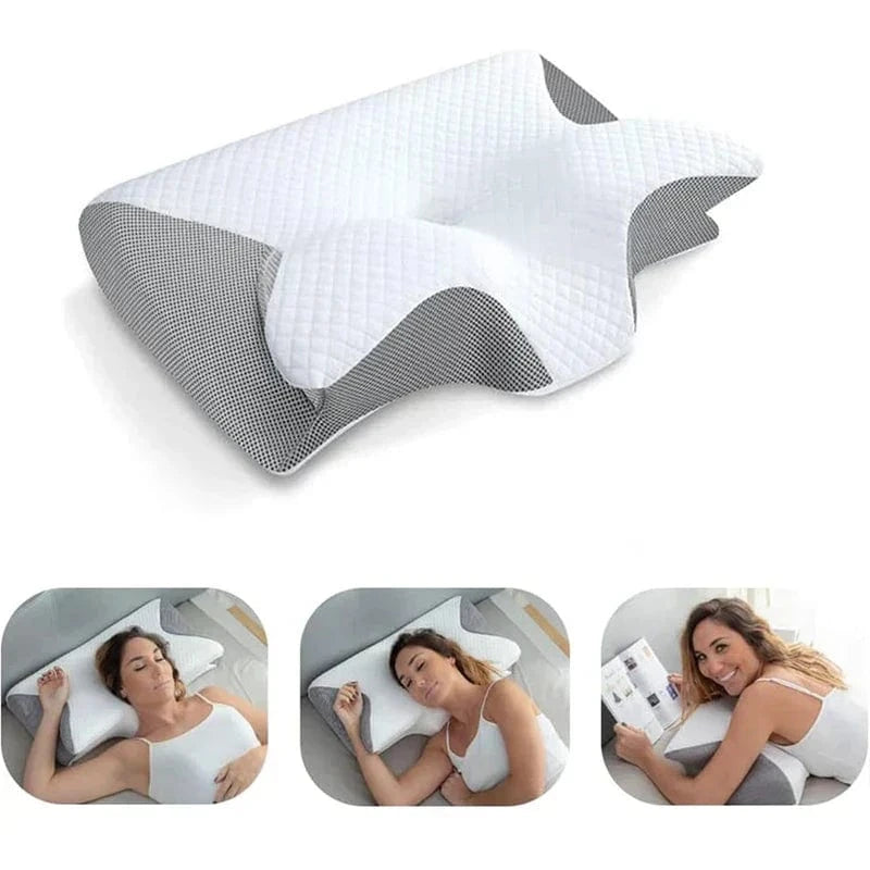 Ergonomisk Pude I Memory Foam – 2-i-1 Design – Mod Nakkesmerter & Bedre Søvn Pillows Danmarkmode