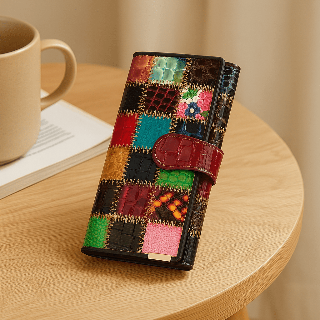 Faelira - Læder-pung til kvinder med patchwork-design Danmarkmode