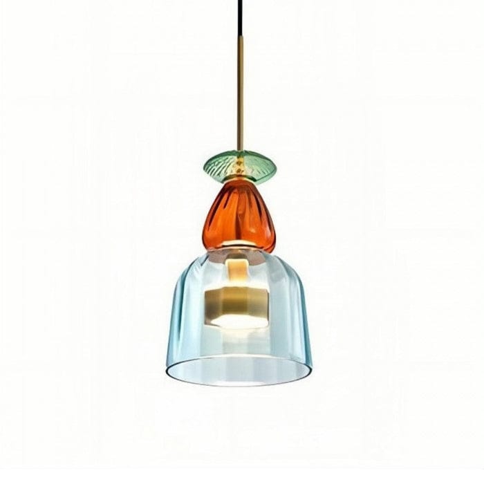 Farverig Frostet Glas Hængende Lampe - Pendel Lampe - Farvet Glas - Moderne Ceiling Light Fixtures Danmarkmode.dk