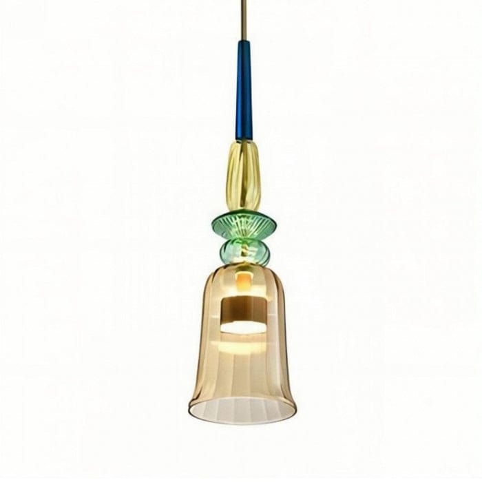 Farverig Frostet Glas Hængende Lampe - Pendel Lampe - Farvet Glas - Moderne Ceiling Light Fixtures Danmarkmode.dk