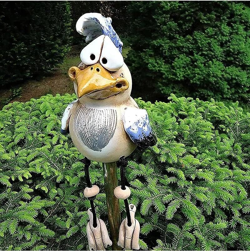 Fjollede Kyllinger Ornamenter - Haveindretning - Resin - Sjove Figurer Garden Sculptures Danmarkmode.dk
