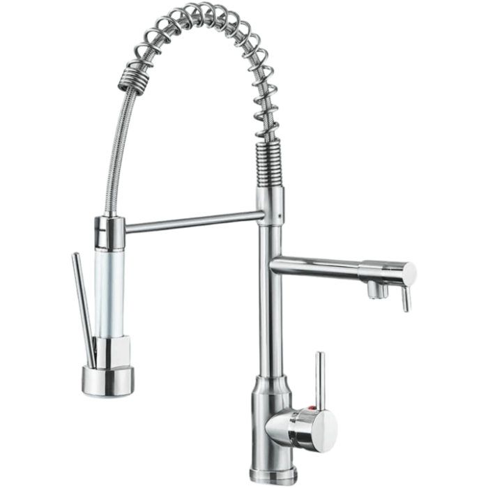 Fleksibel Blandingsbatteri Køkken - Rustfrit Stål - 360 Graders - Dobbeltgreb Kitchen Sink Faucets Danmarkmode.dk