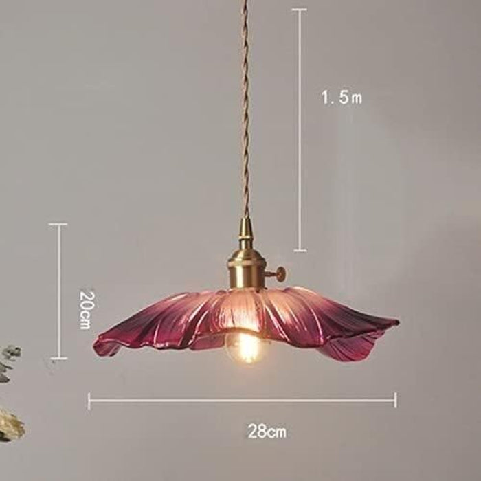 Frostet Lotus Glas Lysekrone - Pendel Lampe - Lysarmaturer Led - Blomst Ceiling Light Fixtures Danmarkmode.dk