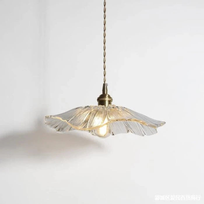 Frostet Lotus Glas Lysekrone - Pendel Lampe - Lysarmaturer Led - Blomst Ceiling Light Fixtures Danmarkmode.dk