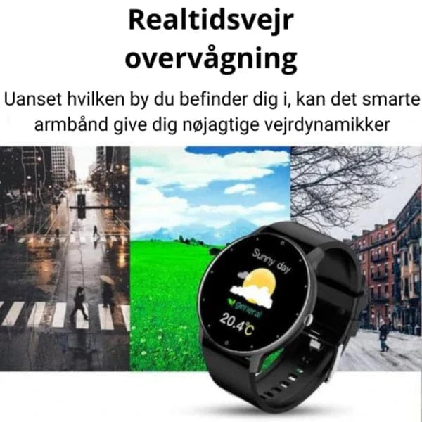 Fuld Touchskærm Smart Ur til Mænd - Vandtæt - Fitness Tracker - Android og IOS Smart Watch Danmarkmode.dk