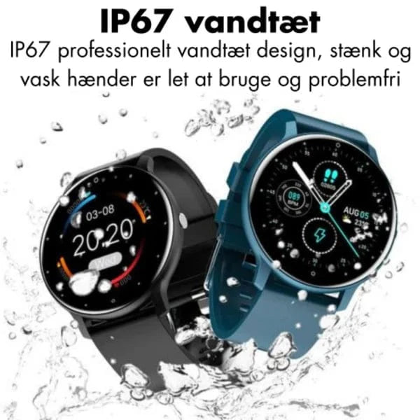 Fuld Touchskærm Smart Ur til Mænd - Vandtæt - Fitness Tracker - Android og IOS Smart Watch Danmarkmode.dk