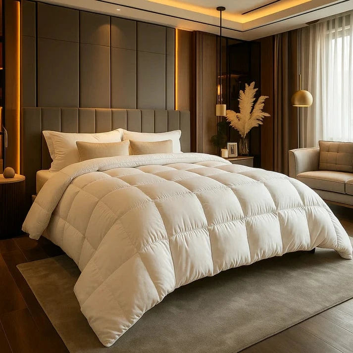 Gåsedun Vinter Tyngde Dyne - Quiltet - Varm - Fluffy - Blød Comforters Danmarkmode.dk
