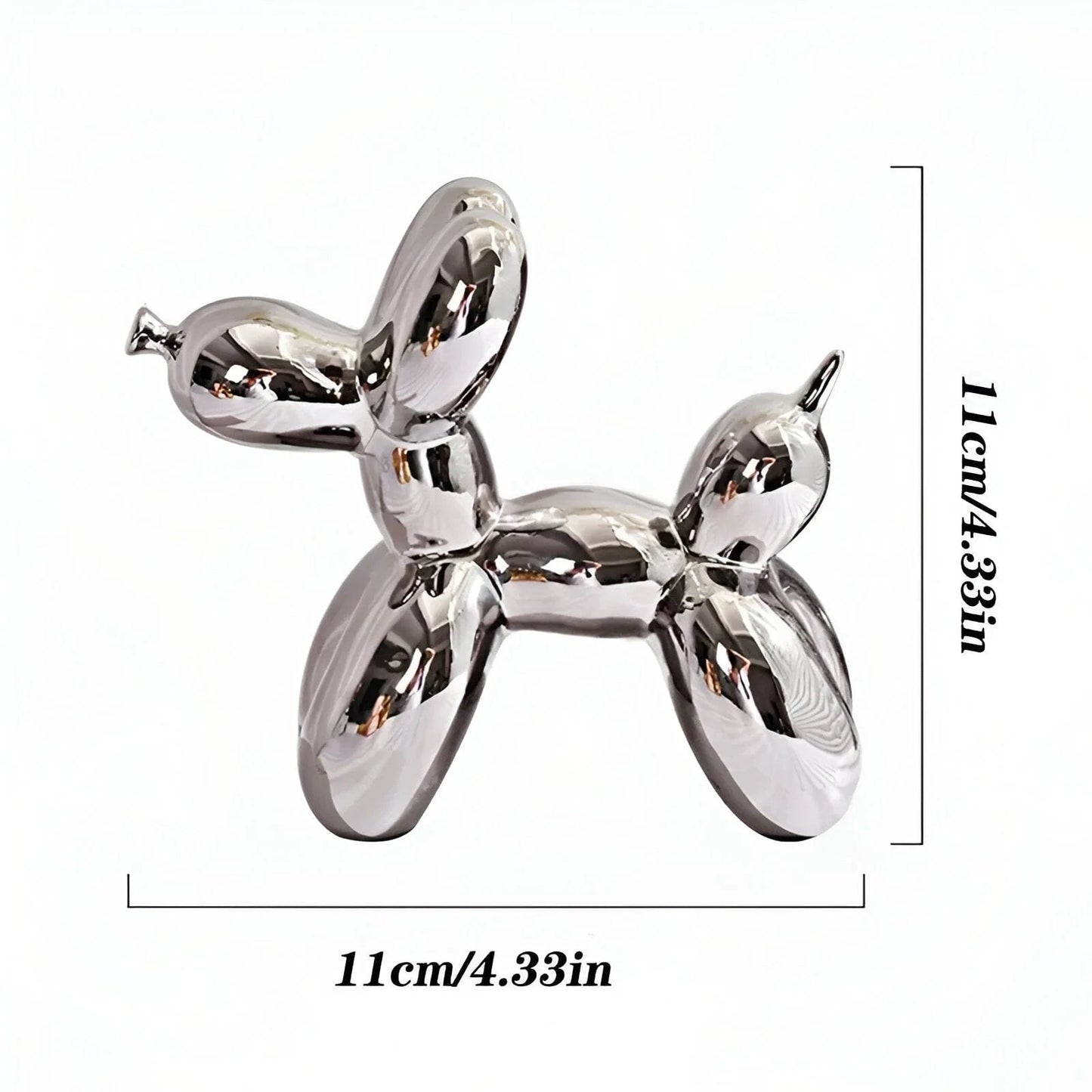 Glansfuld Ballonhund Skulptur - Ornament - Boligindretning - Keramik Sculpture Statue Danmarkmode.dk