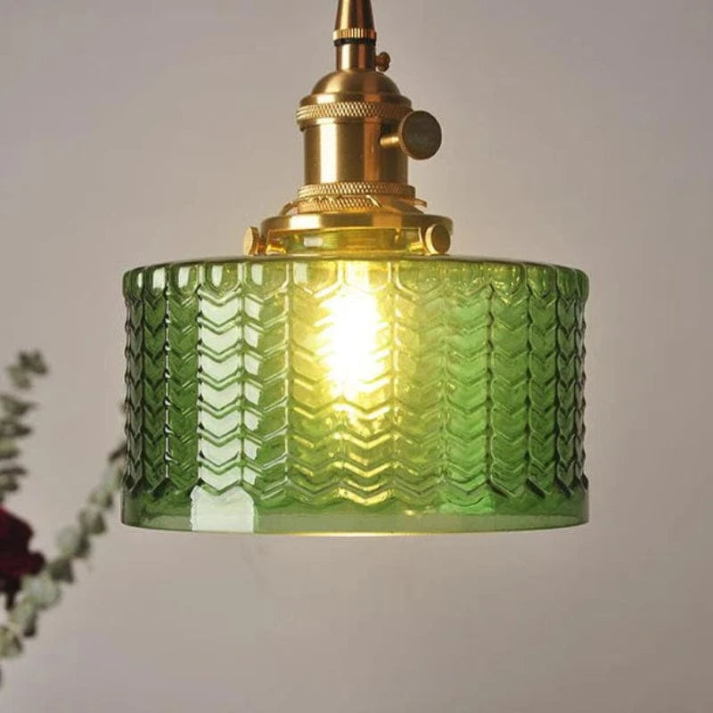 Glas Cylinder Pendel Lampe - Hængende Lys - LED Pære - Japandi Style Ceiling Light Fixtures Danmarkmode.dk