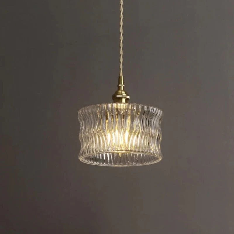 Glas Cylinder Pendel Lampe - Hængende Lys - LED Pære - Japandi Style Ceiling Light Fixtures Danmarkmode.dk