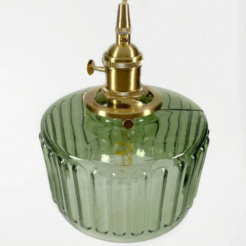 Glas Cylinder Pendel Lampe - Hængende Lys - LED Pære - Japandi Style Ceiling Light Fixtures Danmarkmode.dk