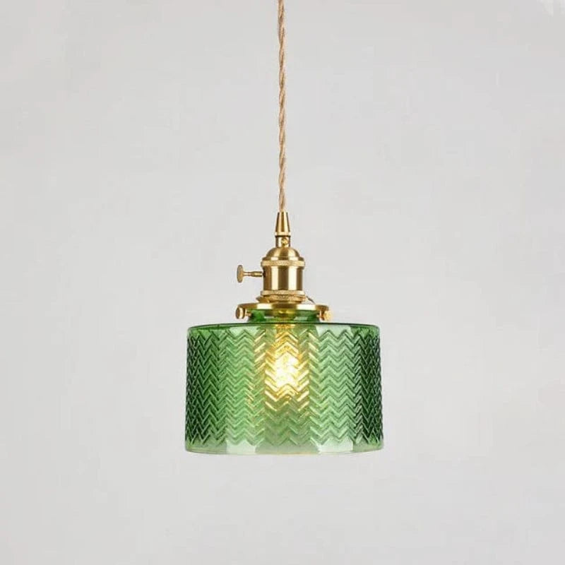 Glas Cylinder Pendel Lampe - Hængende Lys - LED Pære - Japandi Style Ceiling Light Fixtures Danmarkmode.dk