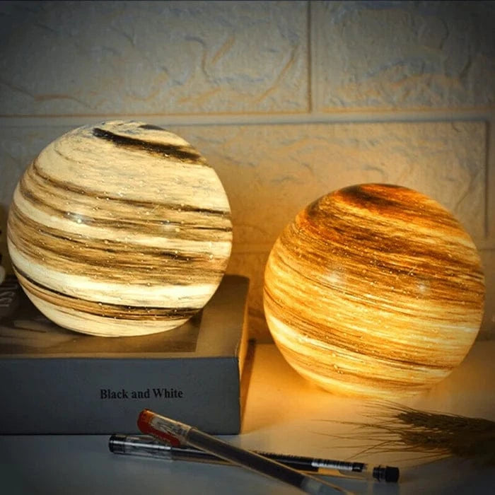 Glas Måne Lampe - Sfære - Natlampe - Boligindretning Table Lamps Danmarkmode.dk