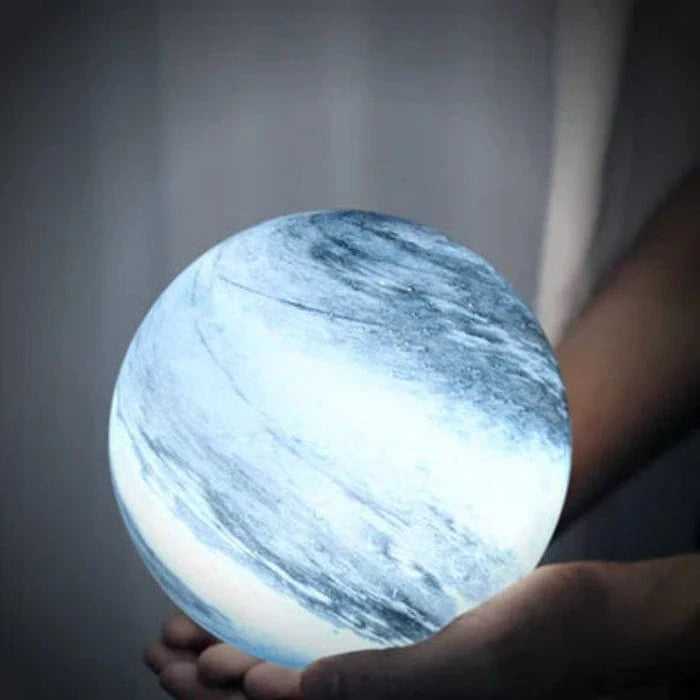 Glas Måne Lampe - Sfære - Natlampe - Boligindretning Table Lamps Danmarkmode.dk