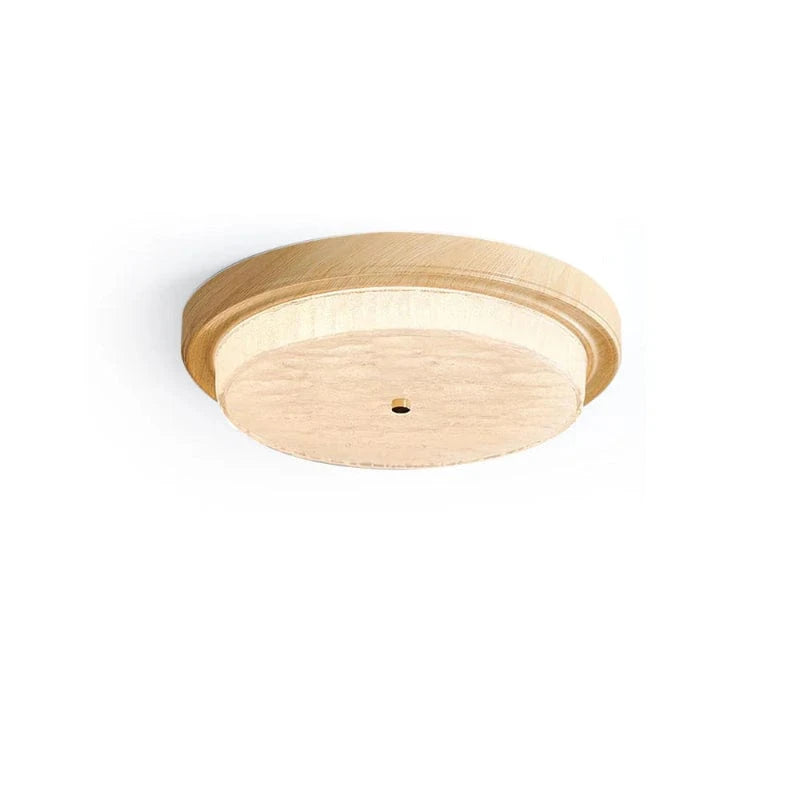 Glasskærm Træ Loftlampe - Led - Rund - Varmt Lys Ceiling Light Fixtures Danmarkmode.dk