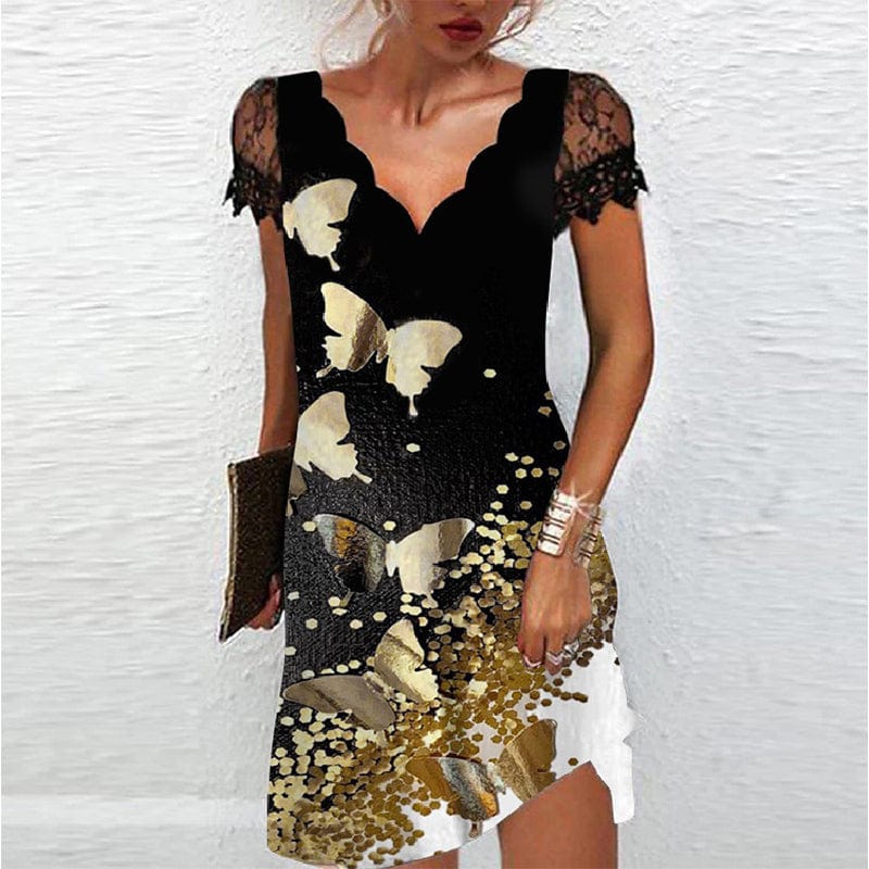 GlitterEve Glamourøs Sommer Glitterfestkjole | Elegant, Kort, Rødt, Kvinde | Perfekt til Fest & Bryllup Mini Dress Danmarkmode.dk