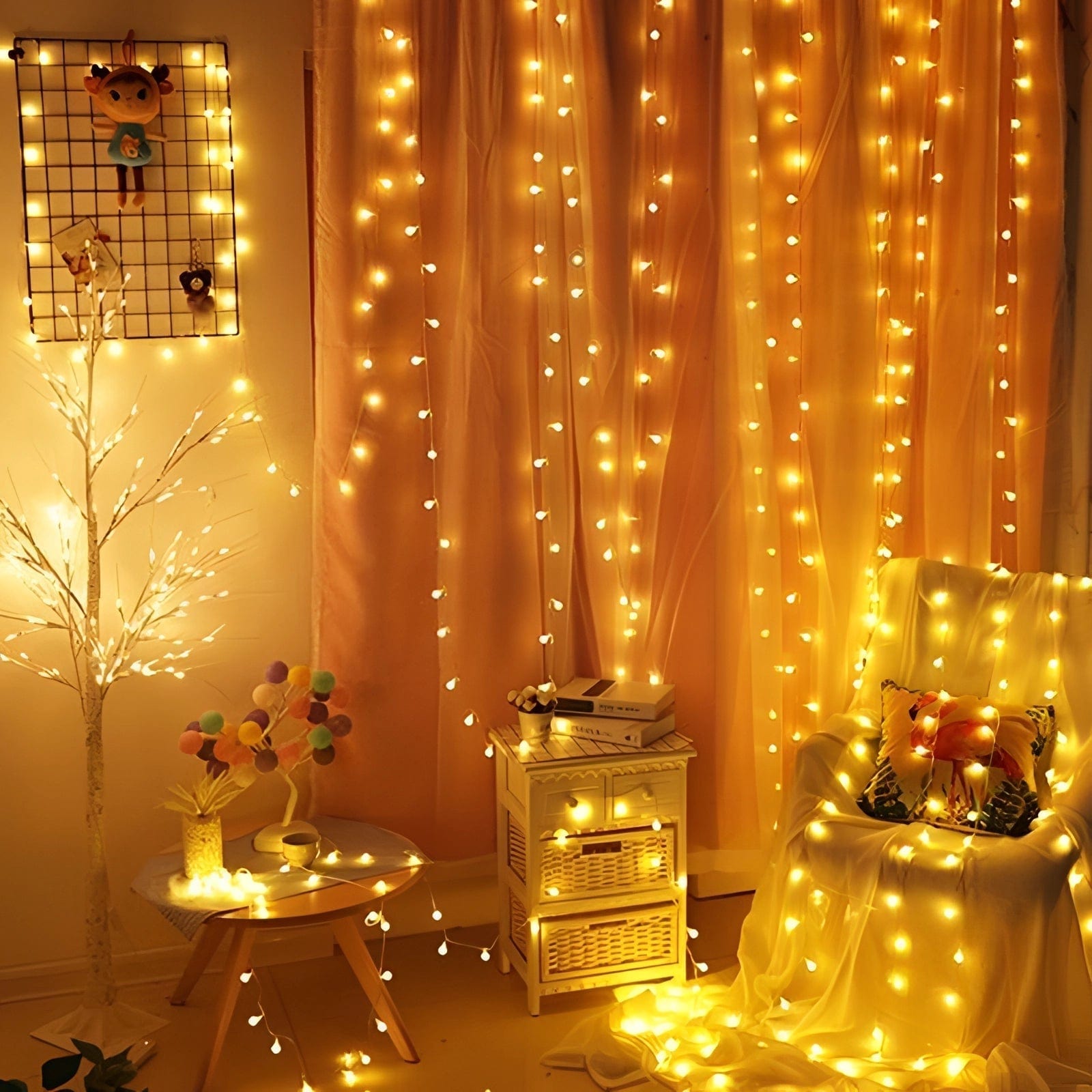 GlowFairy LED Lyskæder - Varmhvide, Indendørs & Udendørs String Lights Danmarkmode.dk