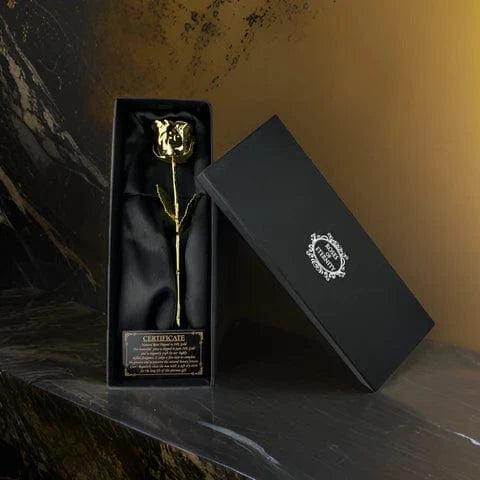 GoldBloom – 24K Guldbelagt ægte Rose – Tidløst Symbol På Kærlighed Artificial Flowering Plants Danmarkmode