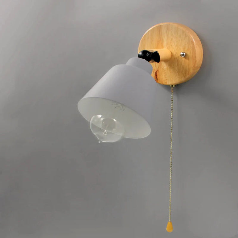 Hårdt Forbundet Macaron Væglampe mit Trækkæde - Justerbar - Jern - Led Pære Wall Light Fixtures Danmarkmode.dk