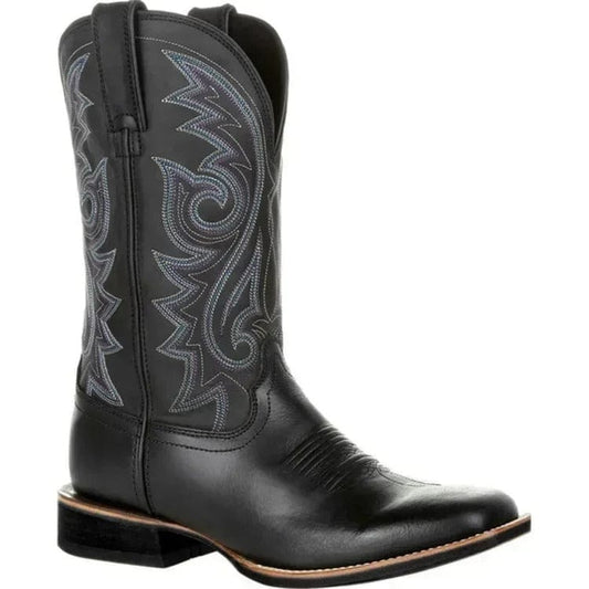 Herre Læder Cowboystøvler - Klassisk Stil Boots Danmarkmode.dk
