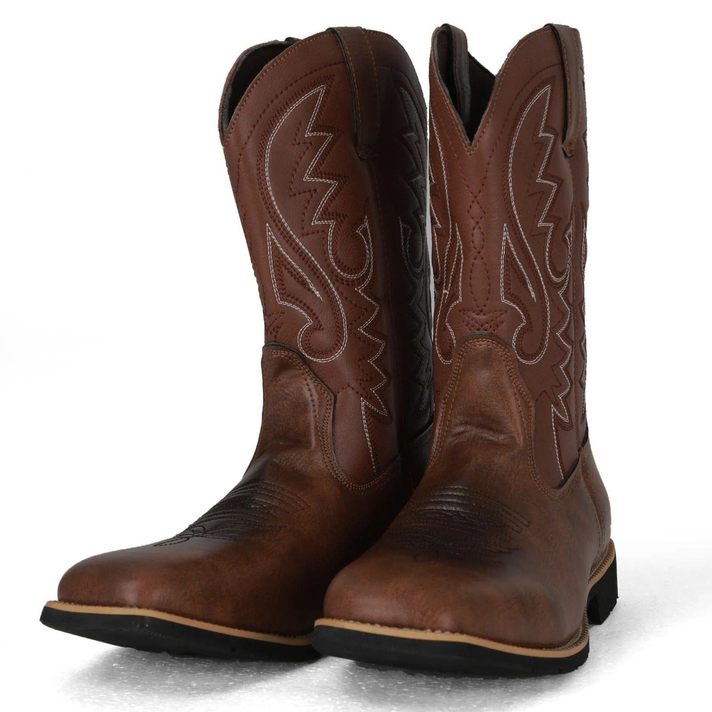 Herre Læder Cowboystøvler - Klassisk Stil Boots Danmarkmode.dk