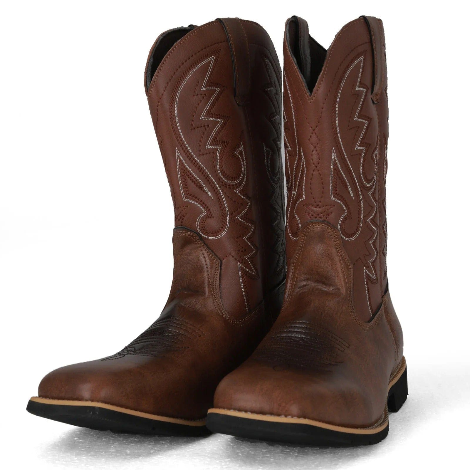 Herre Læder Cowboystøvler - Klassisk Stil Boots Danmarkmode.dk