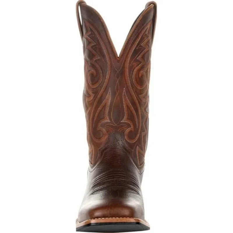Herre Læder Cowboystøvler - Klassisk Stil Boots Danmarkmode.dk
